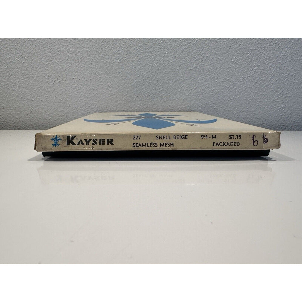 VINTAGE *NEW* Kayser Hosiery Seamless-Shell Beige Sz 9.5 X 6