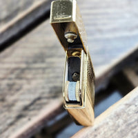 VINTAGE *NEW* 1960's Chalet Rubicon Gold Textured Butane Lighter Japan