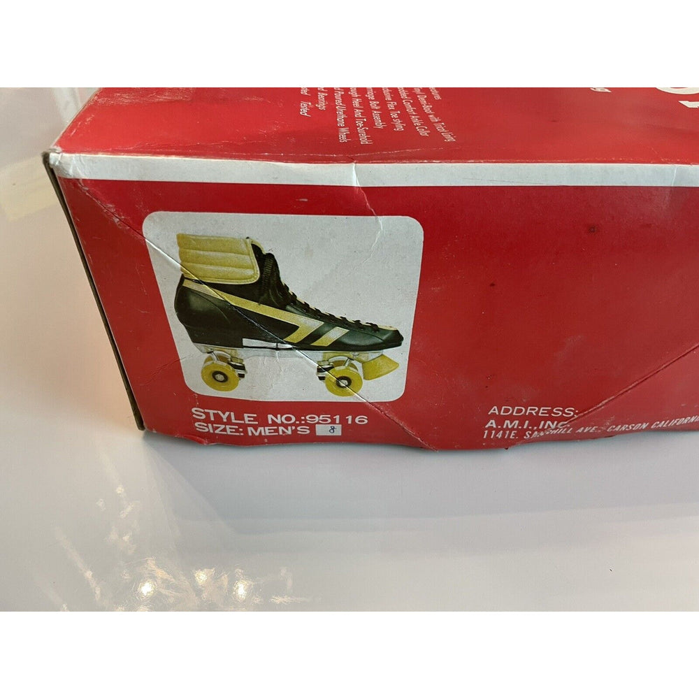 VINTAGE *NEW* 1970's Hot Shot Vinyl Demi-Boot Roller Skates- Men's 8/Women's 10
