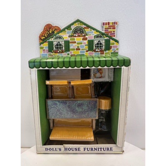 VINTAGE *NEW* 1970's Living Room Dollhouse Furniture Set