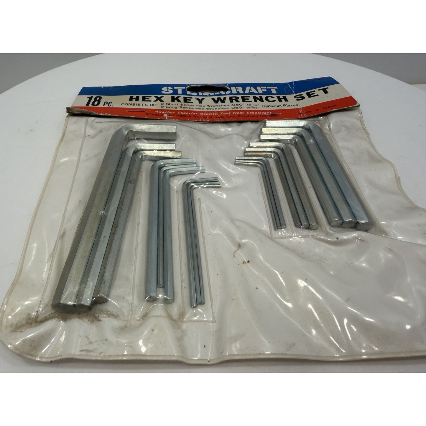 VINTAGE *NEW* 1960's Steelcraft 18-piece Hex Key Wrench Set