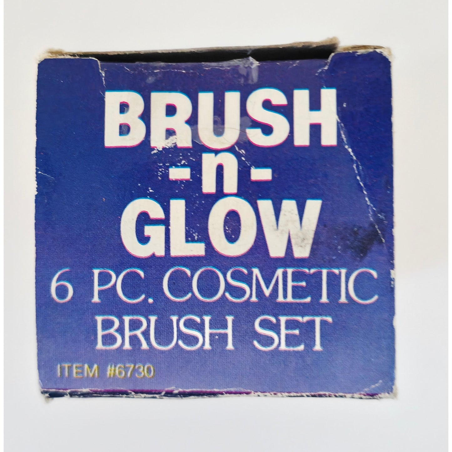 VINTAGE *NEW* 1970's Brush-n-Glow 6 Piece Cosmetic Set #6730 with Stand