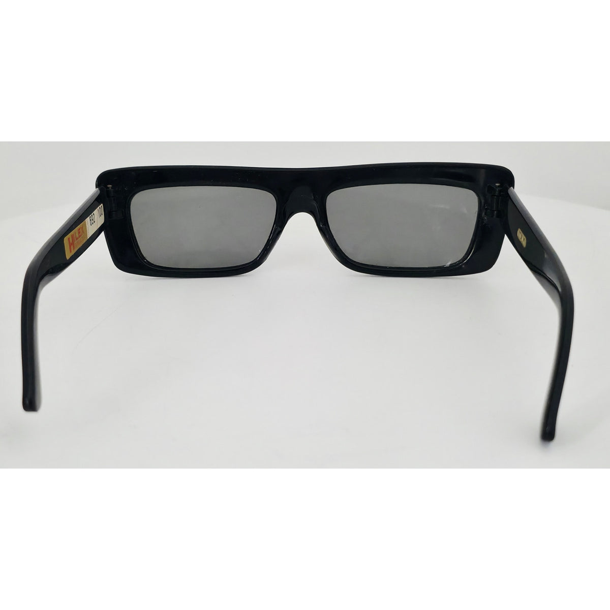 VINTAGE *NEW* 1970's Glam Unisex Black Frame Gray Lens Sunglasses Italy