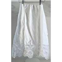 VINTAGE *NEW* 1960's Women's White Slip with White Lace Trim  Size S