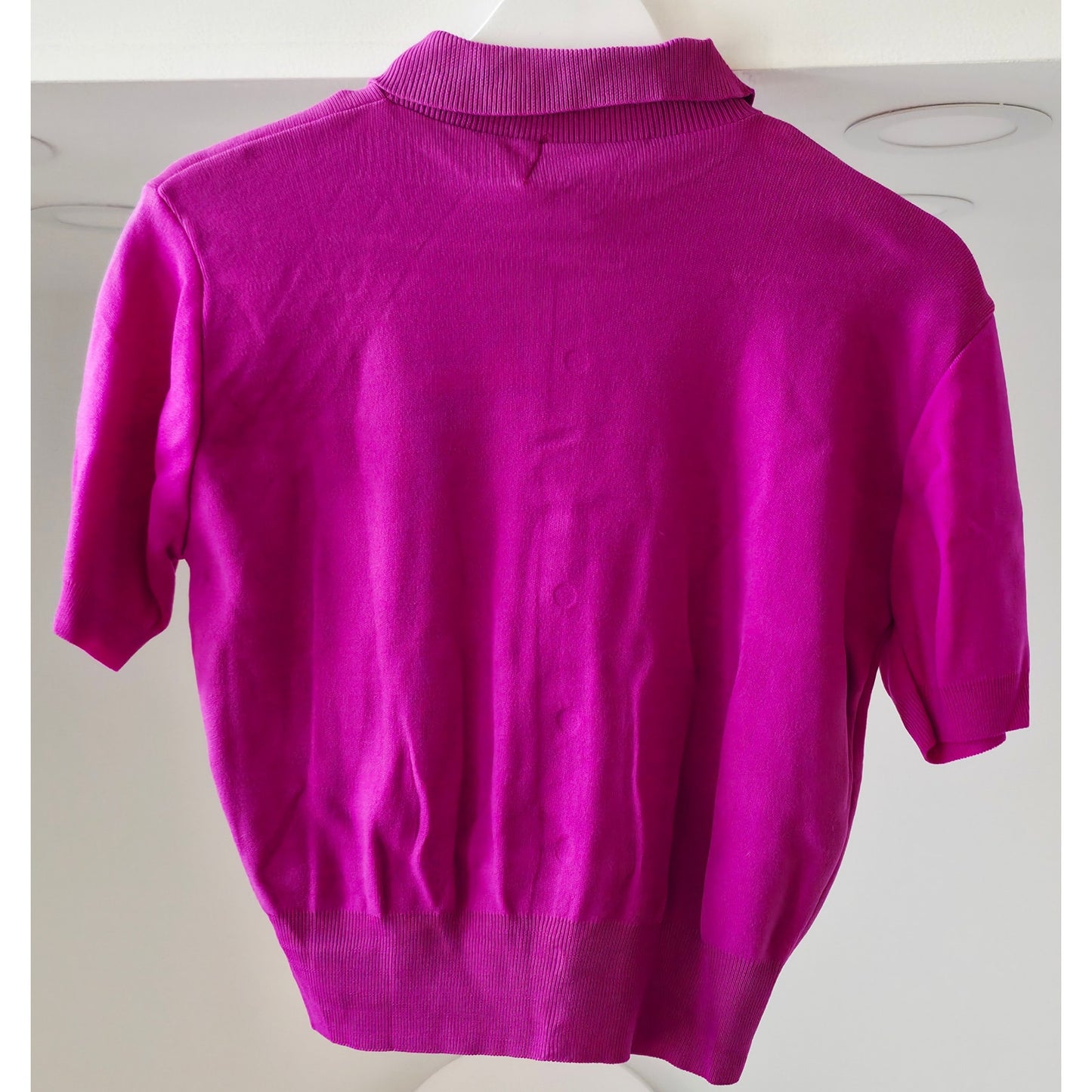 VINTAGE *NEW* 1960's Women's Pink Collared Sweater 100% Nylon Size 40