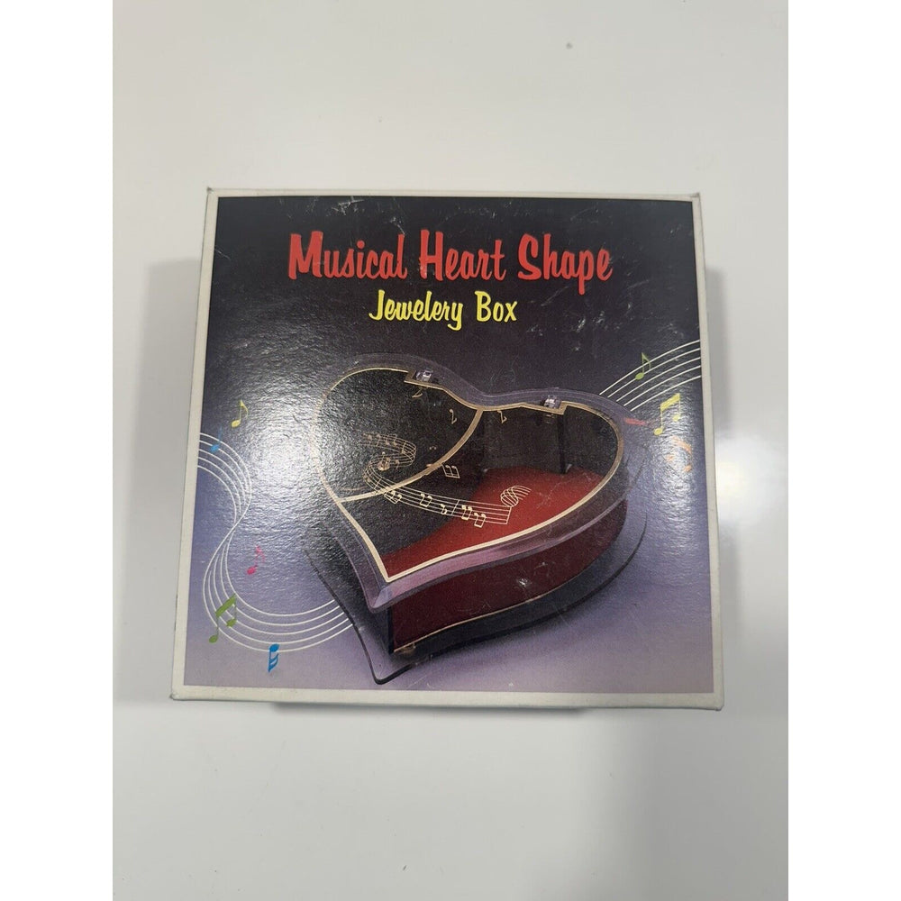 VINTAGE *NEW* Sankyo Heart Jewelry Music Box Plays "Light Up My Life"
