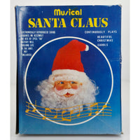 VINTAGE *NEW* 1970's Musical Santa Claus Ornament Plays Christmas Carols