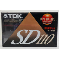 VINTAGE *NEW* 1980's TDK SD 110 High Bias Blank Audio Cassette Tape Sealed USA