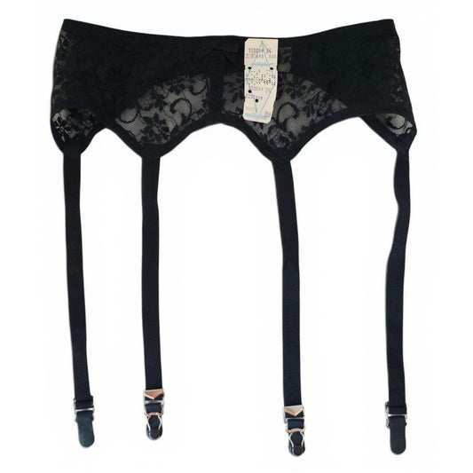VINTAGE *NEW* 1960's Maidenform Women's Black Lace Garter Size 24