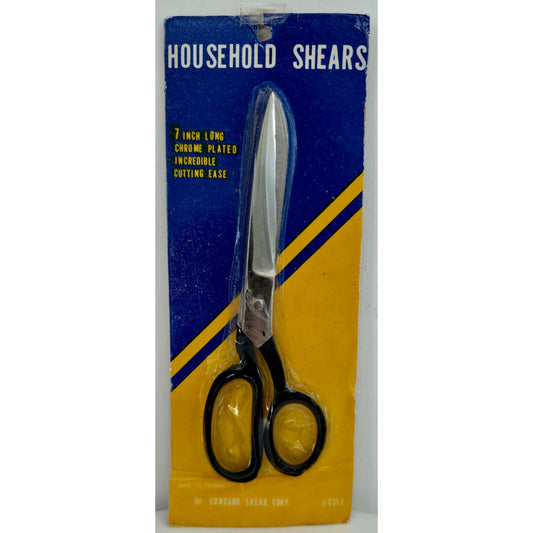 VINTAGE *NEW* 1970's 7 Inch Crome Plated Scissors | Household Shears by Concord