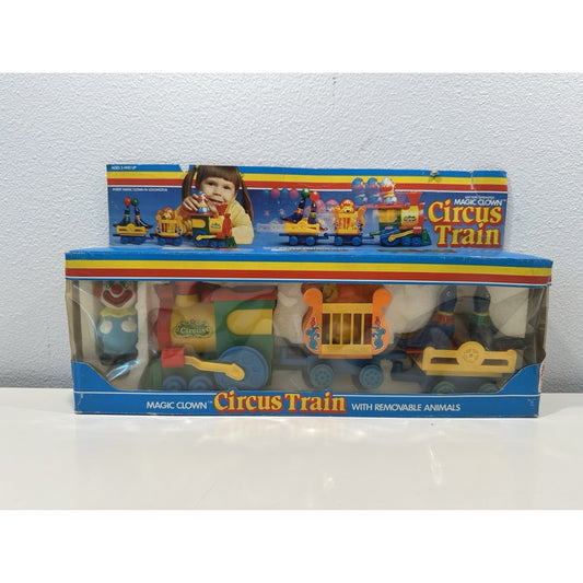VINTAGE *NEW* 1981 Astra Magic Clown Circus Train w Removable Animals