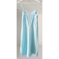 VINTAGE *NEW* 1960's Kayser Women's Light Blue w/Lace Long Slip Size S