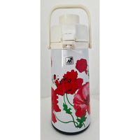 VINTAGE *NEW* 1970's Air Pot Floral Print Vacuum Liquid Dispenser