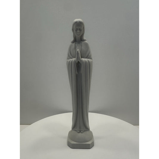 VINTAGE *NEW* 1960's White Standing Praying Lady with Long Hair