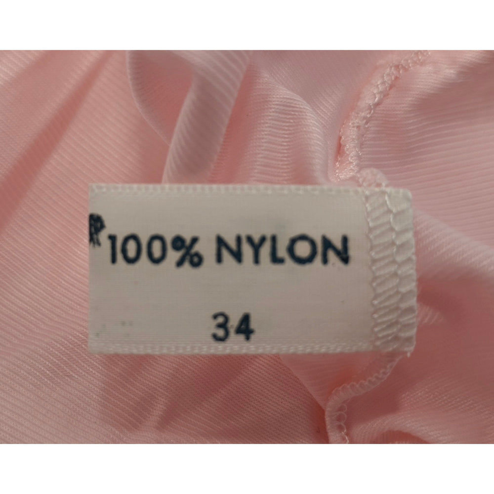 VINTAGE *NEW* 1960's Kayser Pink Slip  with White Lace Trim 100% Nylon Size 34