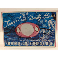VINTAGE *NEW* 1960's Twin-Lite Beauty Lighted Hand Makeup Mirror - White