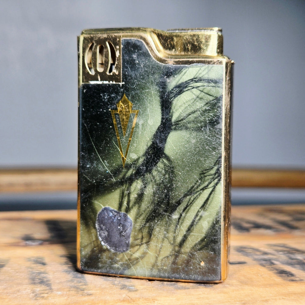 VINTAGE *NEW* 1950's Ron Imperial Green Musical Lighter Japan