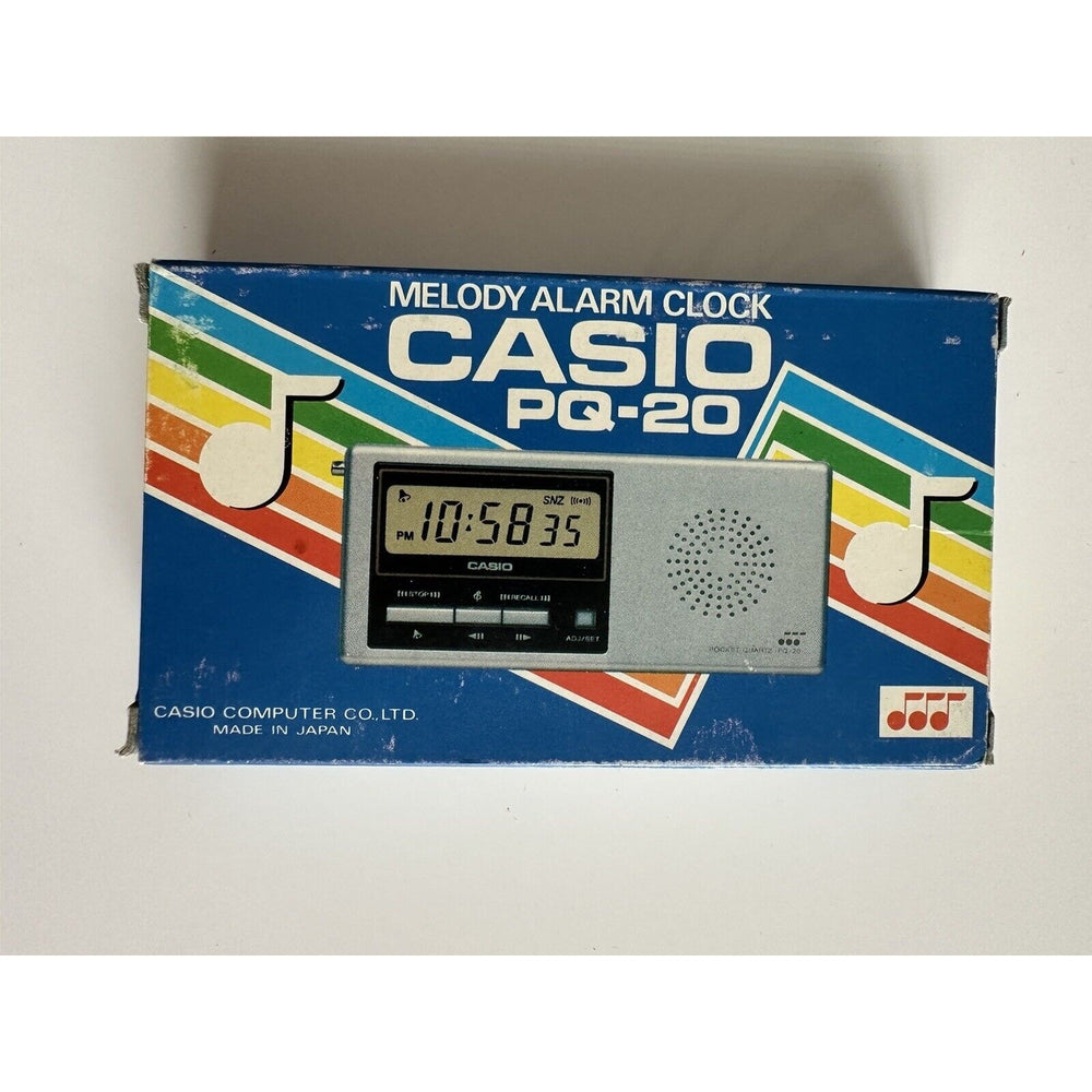 VINTAGE *NEW* 1980's Casio PQ-20 Digital Quartz Melody Travel Alarm Clock