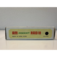 VINTAGE *NEW* Crown Transistor AM Pocket Radio Black British Design