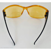 VINTAGE *NEW* 1970's Glam Unis Black Frame with Yellow Lens Sunglasses