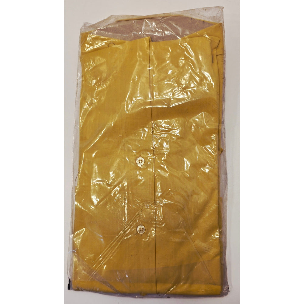 VINTAGE *NEW* 1960's Milano Men's Mustard Collared Shirt Poly/Cotton Blend Size 16-32