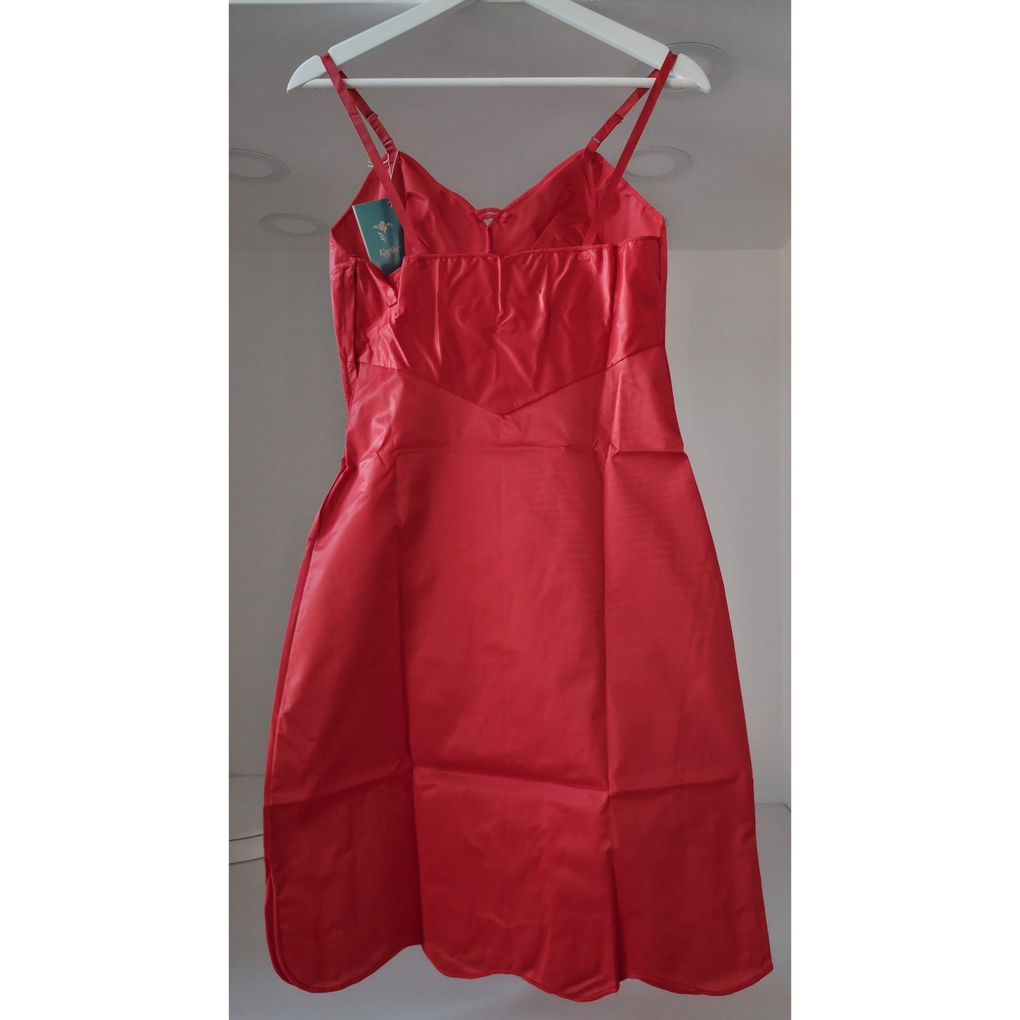 VINTAGE *NEW* 1960's Kayser Women's Red TRICOT Nylon Long Slip Size 34