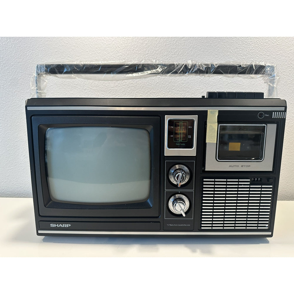 VINTAGE *NEW* 1980's Sharp 3M-79 Tri-Mate 1000B B&W AM/FM  Cassette TV