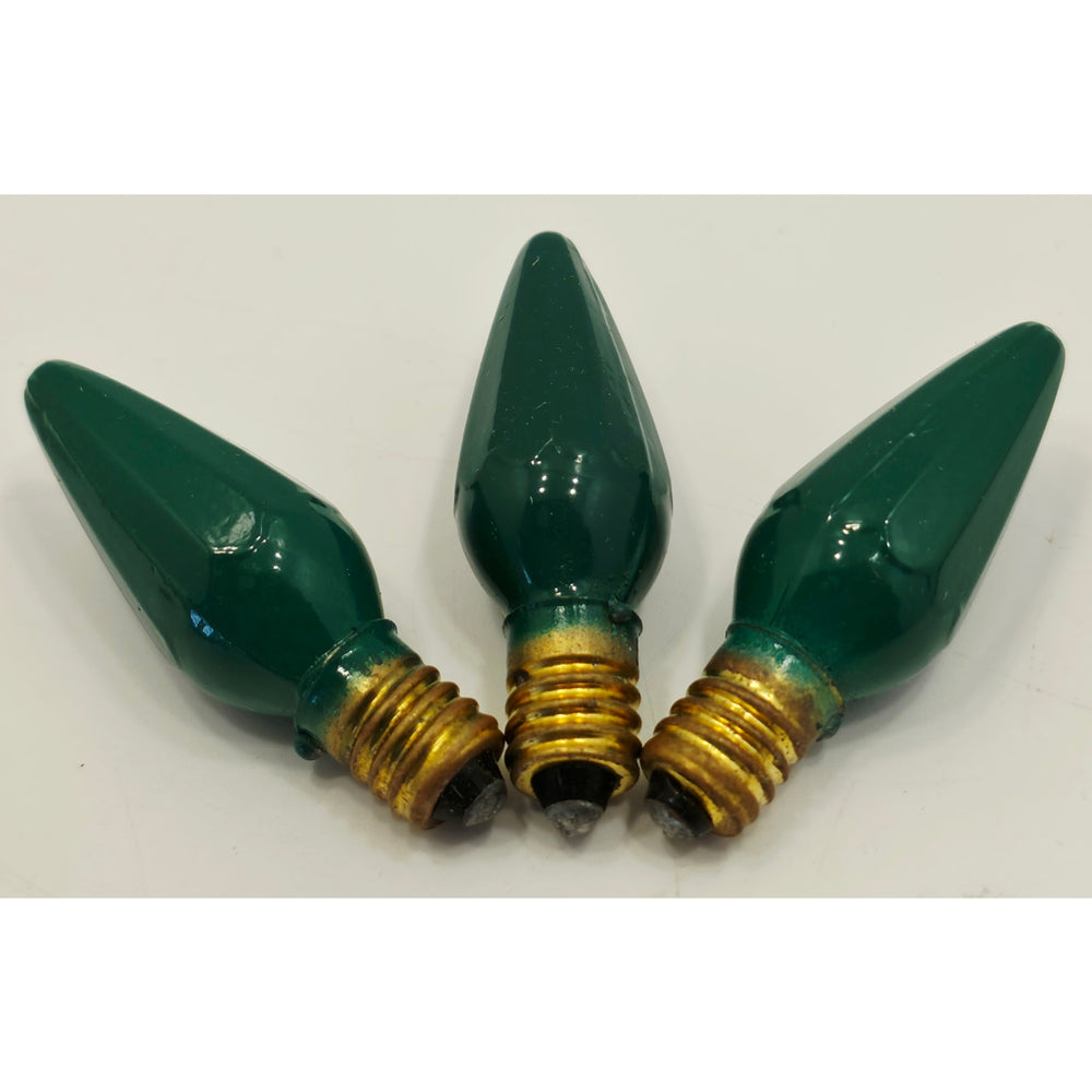 VINTAGE *NEW * Christmas Light Bulbs C6 Set of 100 - GREEN