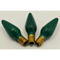VINTAGE *NEW * Christmas Light Bulbs C6 Set of 100 - GREEN