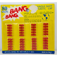 VINTAGE *NEW* 1970's Bang Bang Single Shot 80 Plastic Caps for Toy Guns Italy