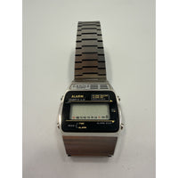 VINTAGE *NEW* 1970's Candle Quartz Digital Alarm Calendar Stainless Steel Watch