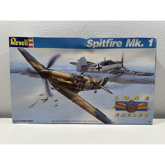 VINTAGE Revell Spitfire Mk. 1 "Lone Eagles" 1/32 Scale Model #4555 Open Box