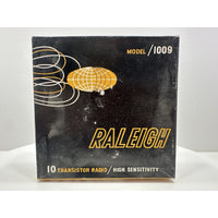 VINTAGE *NEW* 1960's MELTED Raleigh 10 Model#1008 Transistor Radio/High Sensitivity