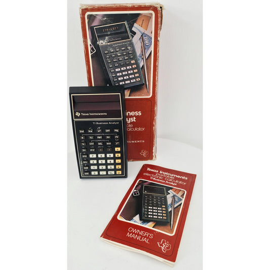 VINTAGE *PRISTINE* 1976 1st Generation Texas Instruments Business Analyst Portable Electronic Calculator