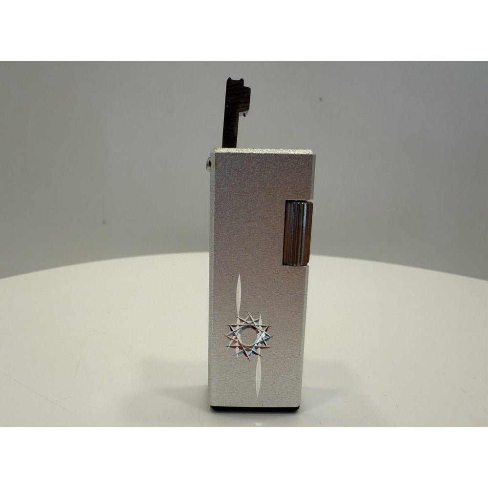 VINTAGE *NEW* 1950's Capri w/Design Silver/Silver Butane Japanese Lighter