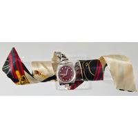"Frozen In Time" 1960's Vintage Watch Face w/ Silk/Satin Tie Bracelet