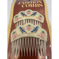 VINTAGE *NEW* 1975 Goody 8161 Kant-Slip Fashion Combs w/Bluebirds USA