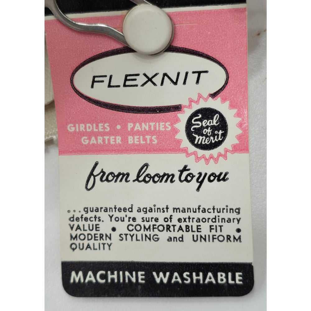 VINTAGE *NEW* 1960's Flexnit Women's Cream Shapewear with Garters Size M USA