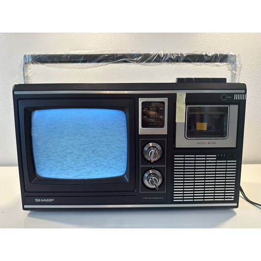 VINTAGE *NEW* 1980's Sharp 3M-79 Tri-Mate 1000B B&W AM/FM  Cassette TV