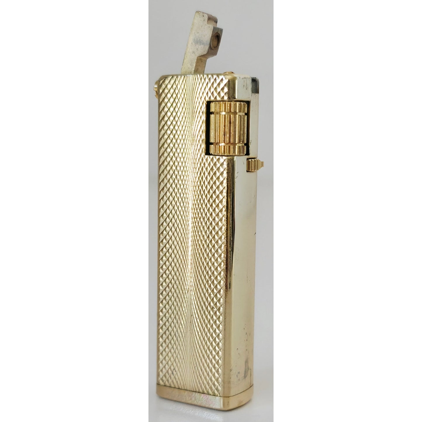 VINTAGE *NEW* 1960's Thin Gold Textured Lighter in Original Box by Supreme USA