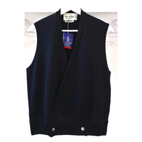 VINTAGE *NEW* 1970's The Eiffel Women's Black Merino Wool Knit Vest Size M (40)