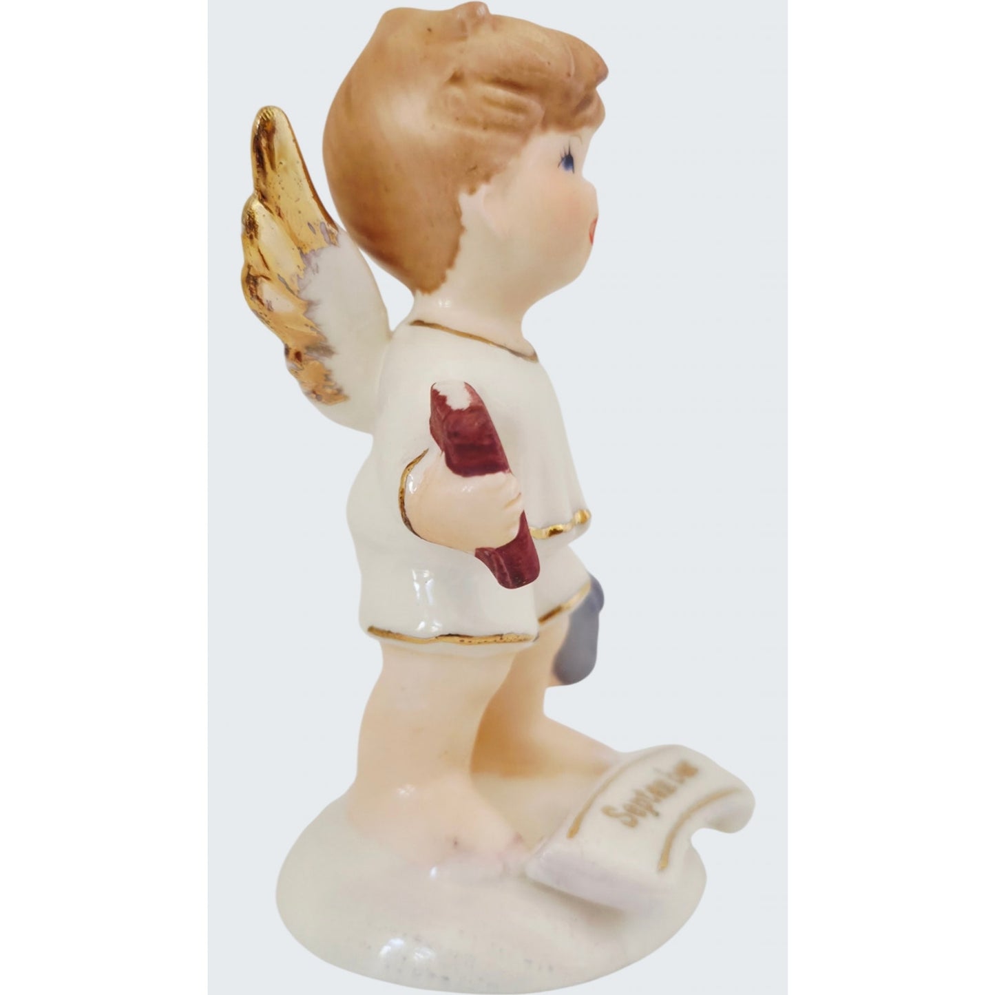 VINTAGE *NEW* 1960's September Birthday Angel Figurine Porcelain Made in Japan