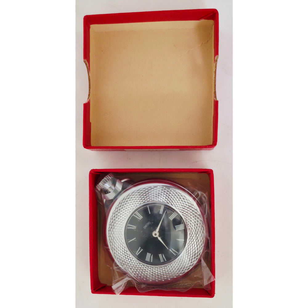 Vintage 1970's Smiths Pocket Watch Silver-Tone Boxed w/ Guarantee Card England