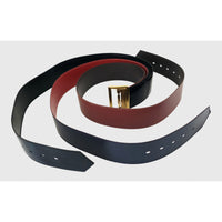 VINTAGE *NEW* 1970's Women's Transition Black Blue & Brown Belt w/ Gold Buckle