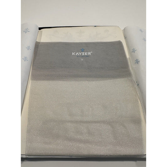 VINTAGE *NEW* Kayser Hosiery Silver Glitter Sz9M X 2