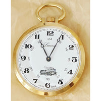 VINTAGE *NEW* 1960's Lucerne Swiss Locomotive Pocket Watch