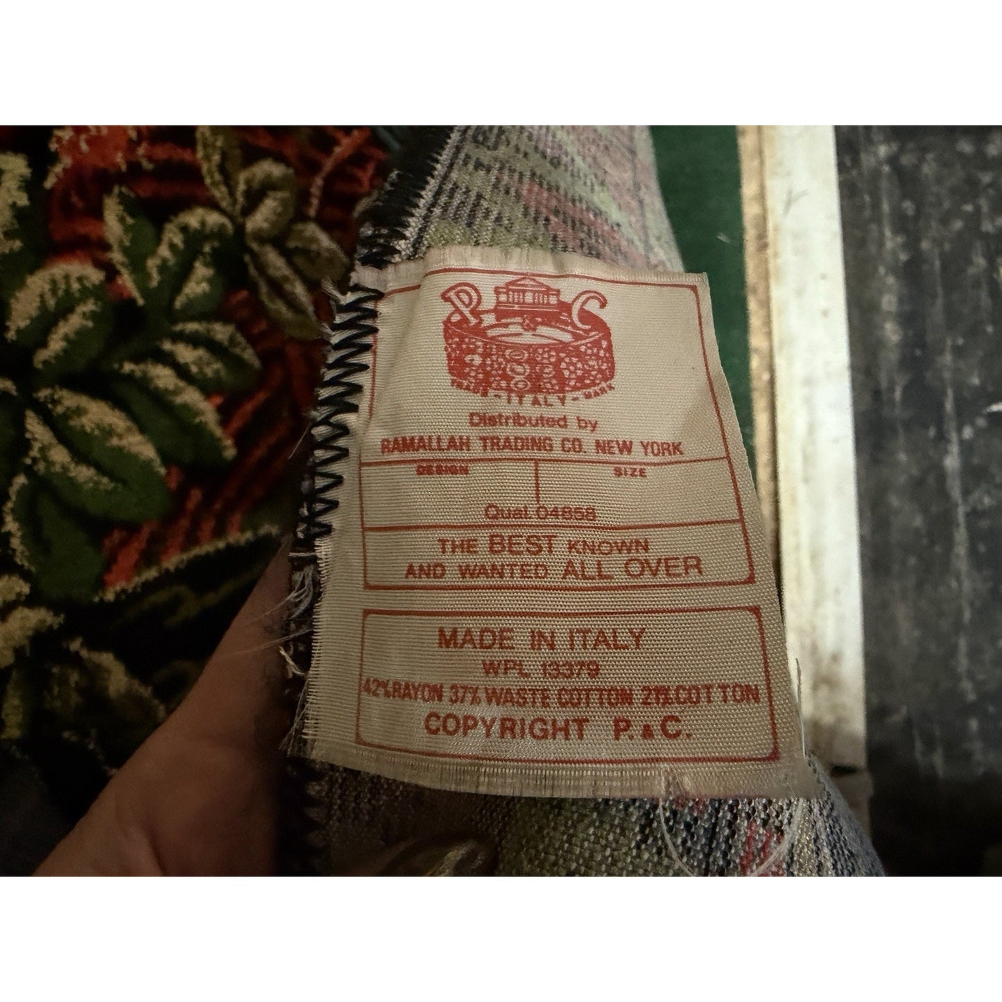 VINTAGE *PRISTINE* 1960's Bird Soirée Italian Velvet Tapestry