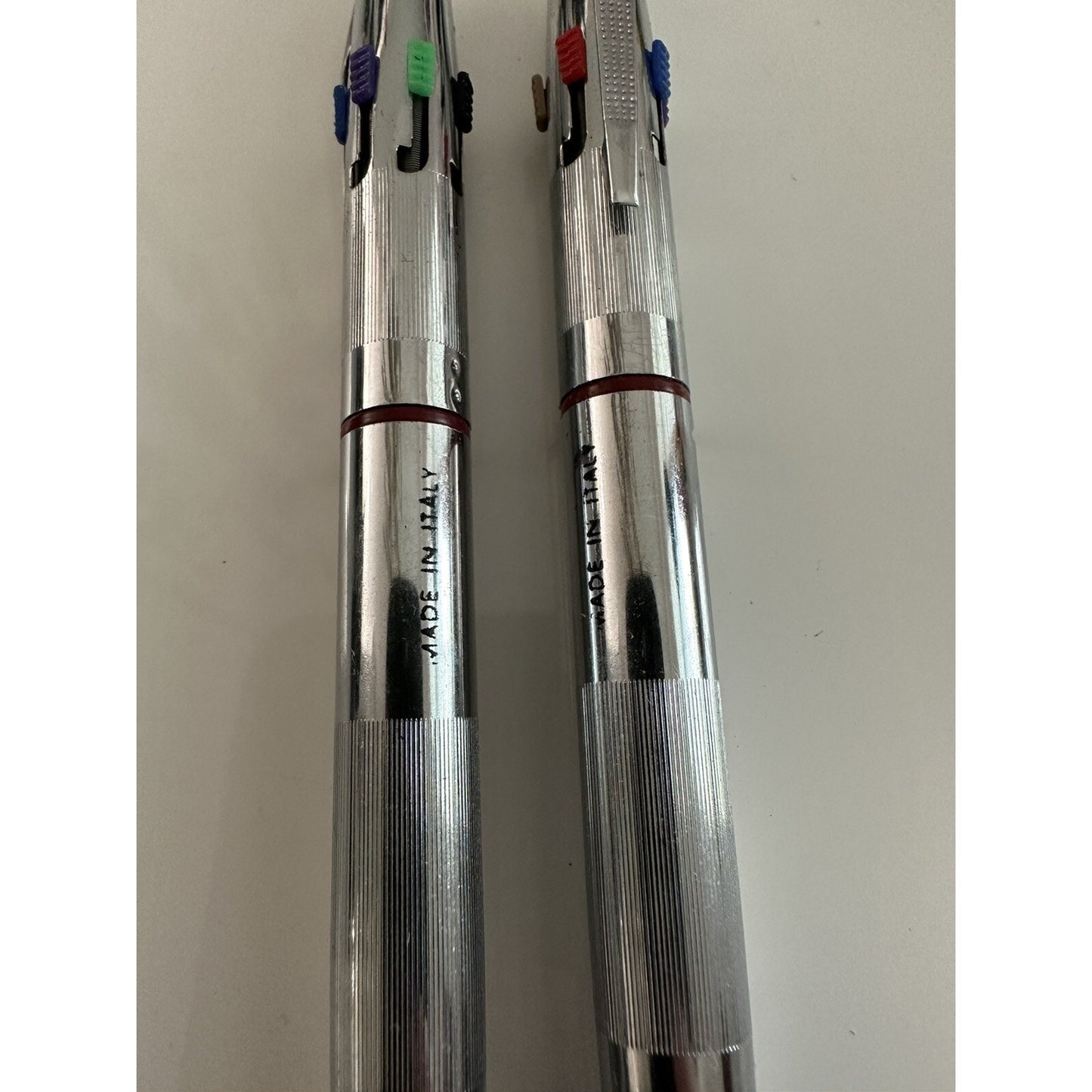 VINTAGE *NEW* 2 x Walker Colour 6-color Ball Point Pens Italy