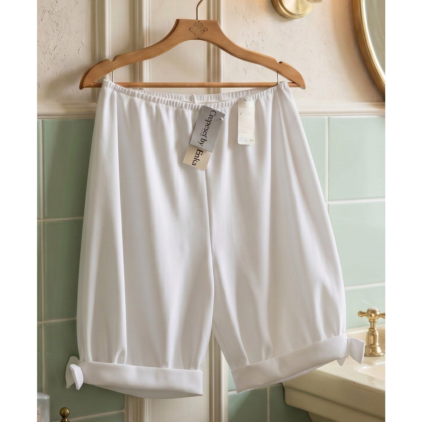 VINTAGE *NEW* 1960's Kayser Women's White w/Bow Bloomers | Panties Size M USA