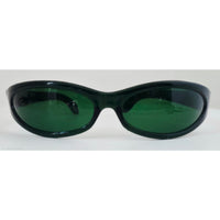 VINTAGE *NEW* 1970's Glam Unisex Thin Black Frame with Green Lens Sunglasses